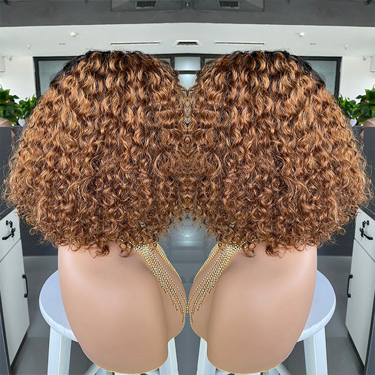 Ombre Curly Bobo1b30 Human Hair Lace Wig