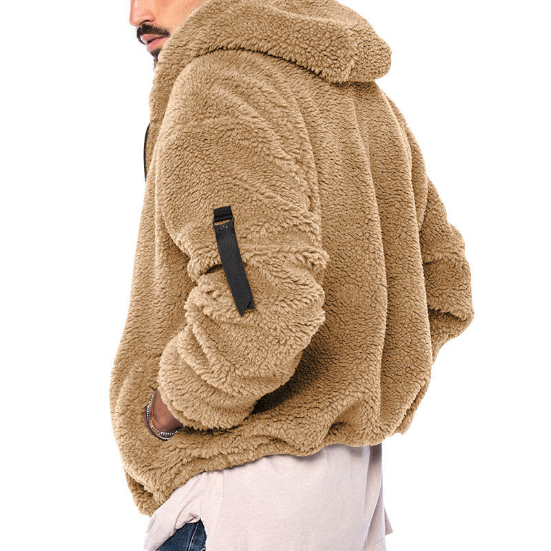 Plush Hooded Jacket Men&