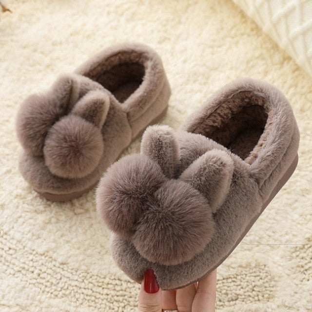 Cuhk Pantoufles Dhiver En Coton Pour Enfants, Pour Et Filles, Une Famille De Trois Parents, En Peluche, Chaussures Chaudes