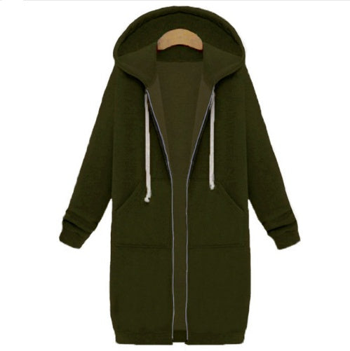 Hooded long-sleeved winter sweater women&