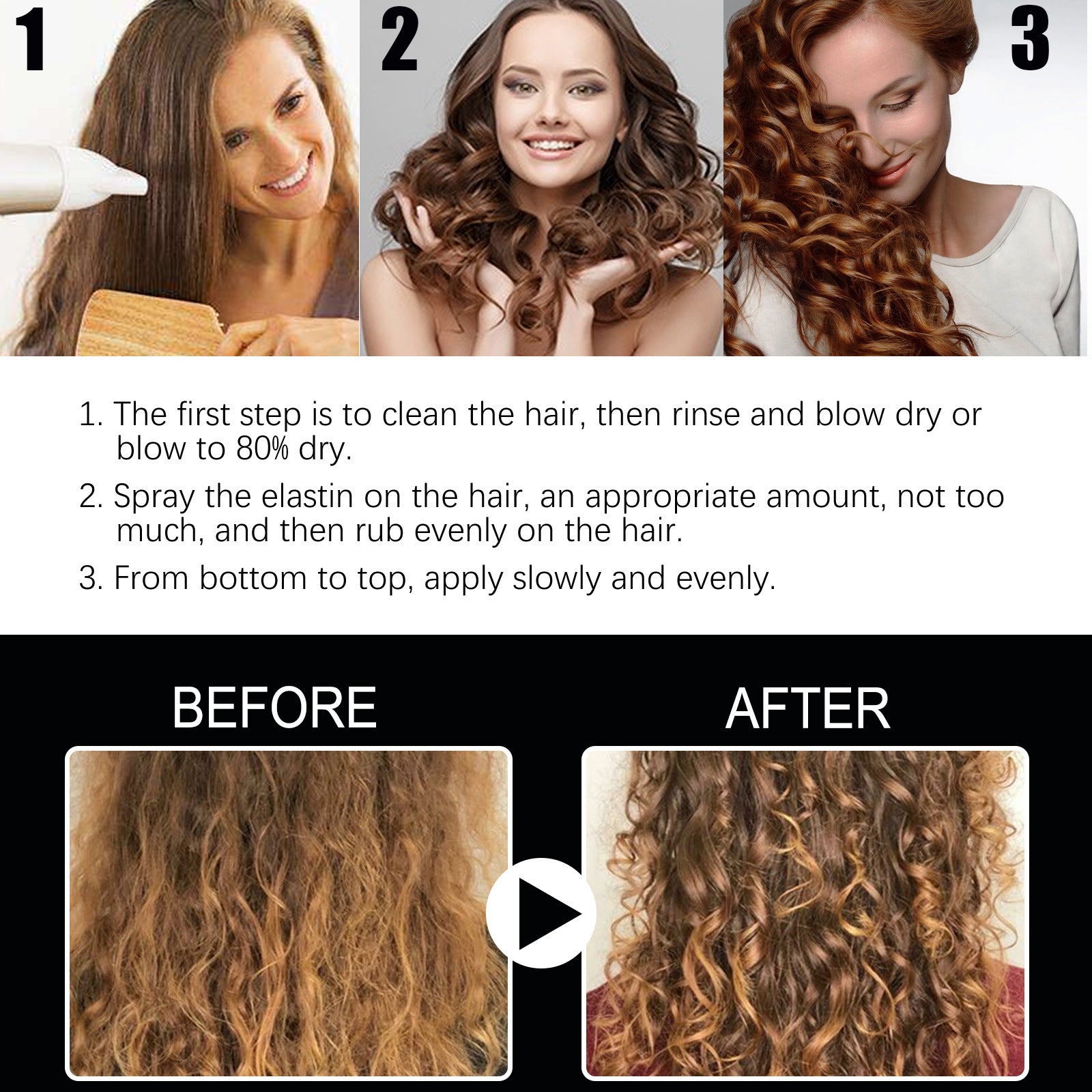 Hair Styling Spray Curly Hair Style Fragrance