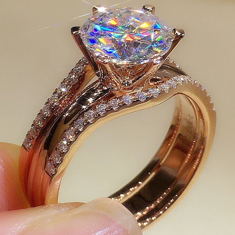 18K Gold Two-in-one Mosonite For Women&