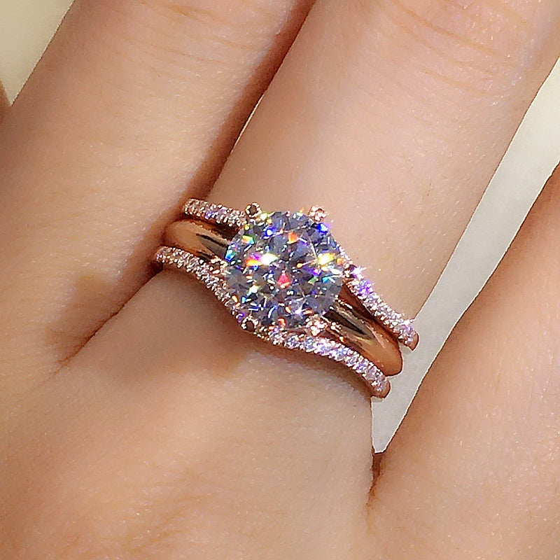 18K Gold Two-in-one Mosonite For Women&