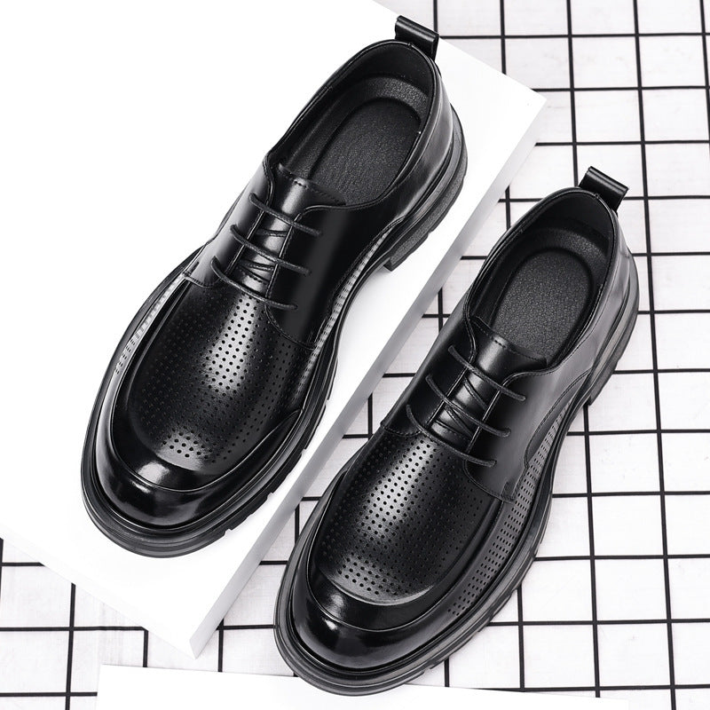 Hollow Leather Shoes Men&
