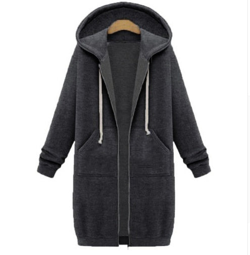 Hooded long-sleeved winter sweater women&