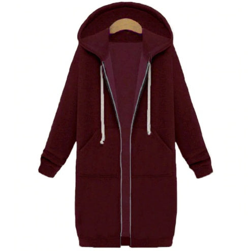 Hooded long-sleeved winter sweater women&