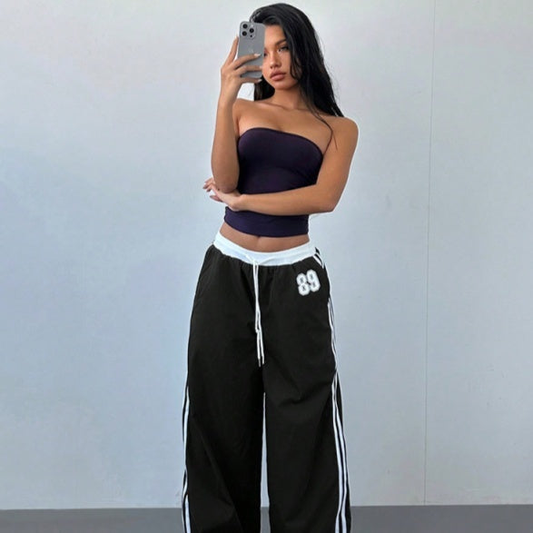 Loose Trendy Digital Printing Design Sense All-matching Long Pants