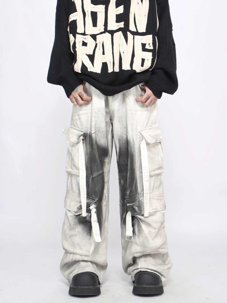 Splash Ink Multi-pocket Cargo Pants Men&