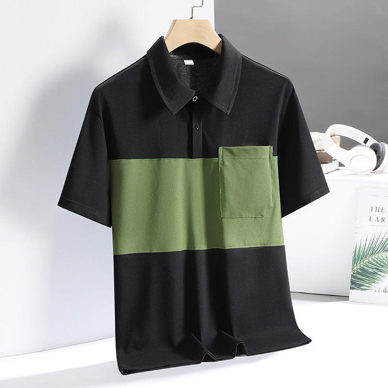 New Ice Silk Quick-drying Polo Shirt Men&