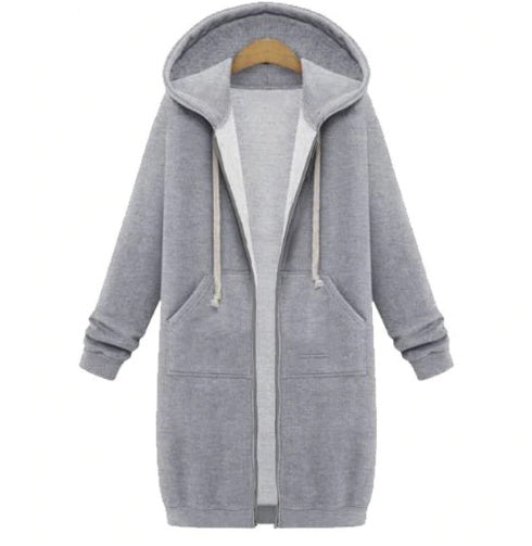 Hooded long-sleeved winter sweater women&