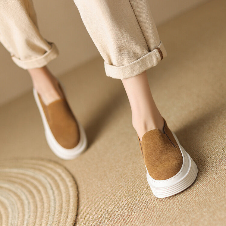 Casual Round Head Deep Mouth Pumps Muffin Bottom