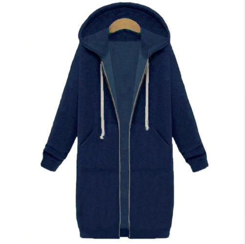 Hooded long-sleeved winter sweater women&