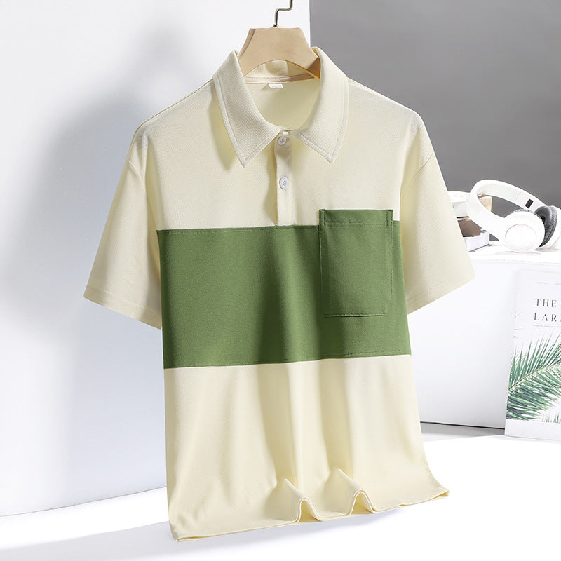 New Ice Silk Quick-drying Polo Shirt Men&