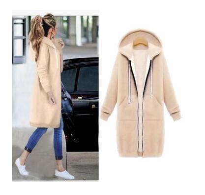 Hooded long-sleeved winter sweater women&
