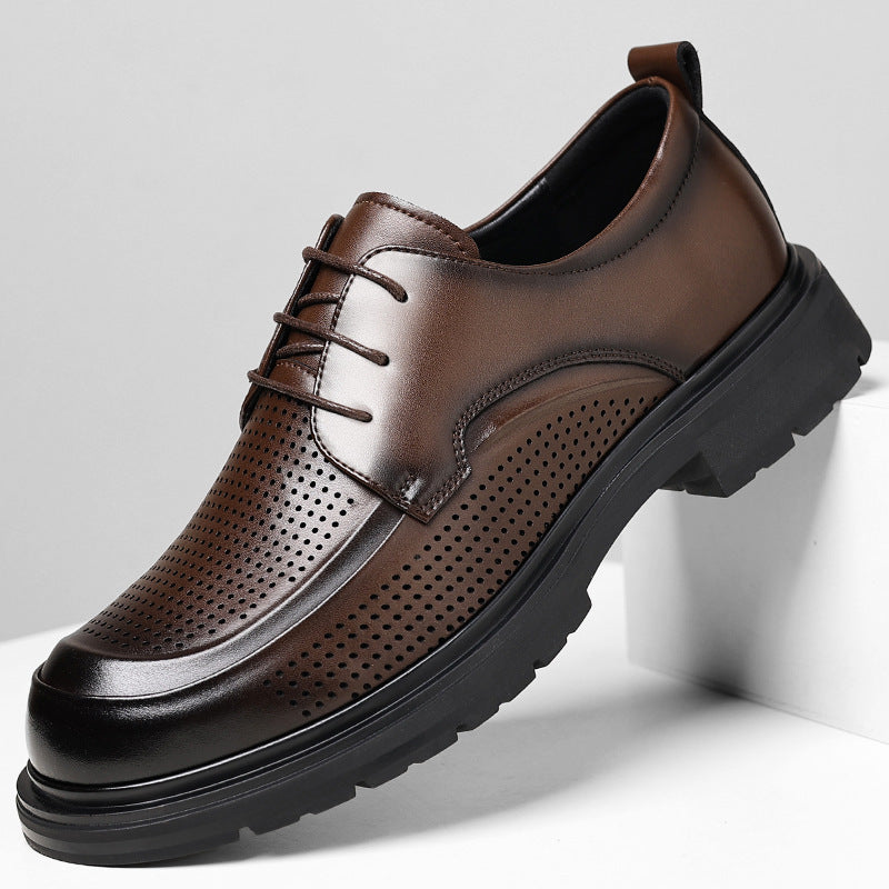 Hollow Leather Shoes Men&