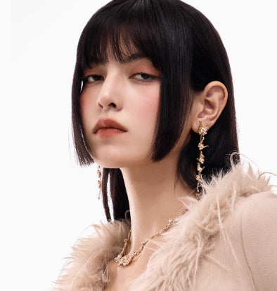 Vintage Tassel Multi-layer Gold Butterfly Earrings