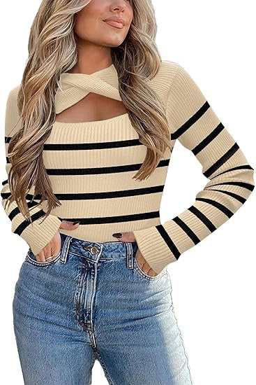 Irregular Hollow Twisted Pullover Sweater