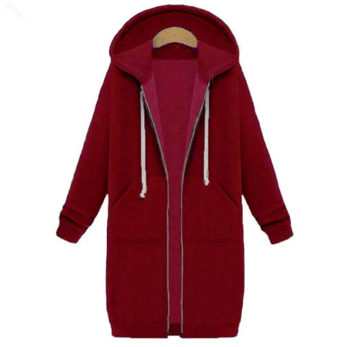 Hooded long-sleeved winter sweater women&
