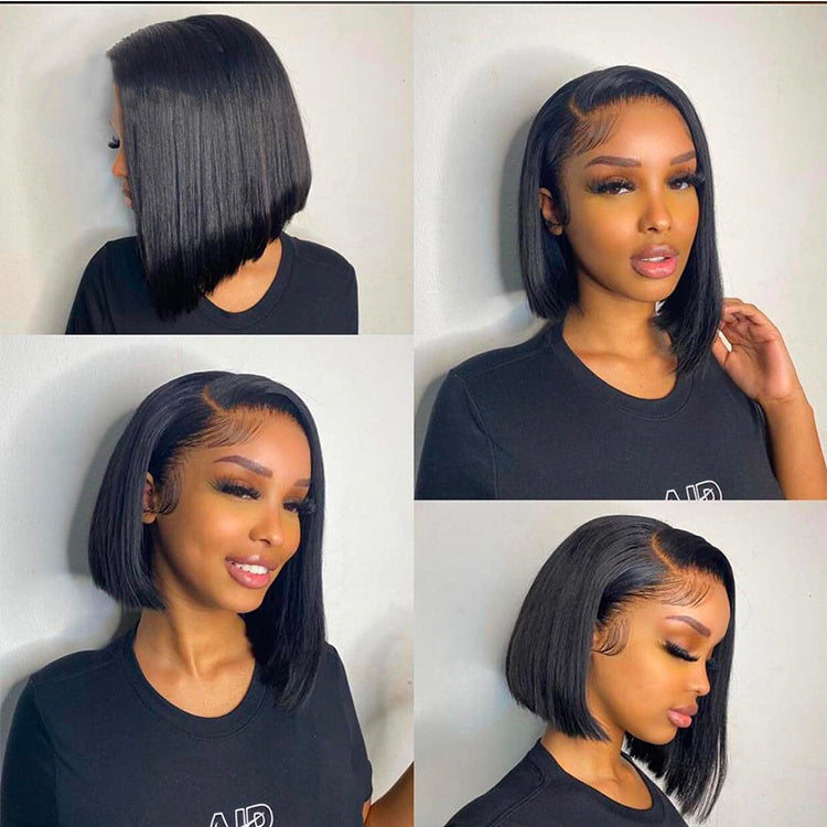 13x4 Lace Frontal Bob Straight Wig Human Hair