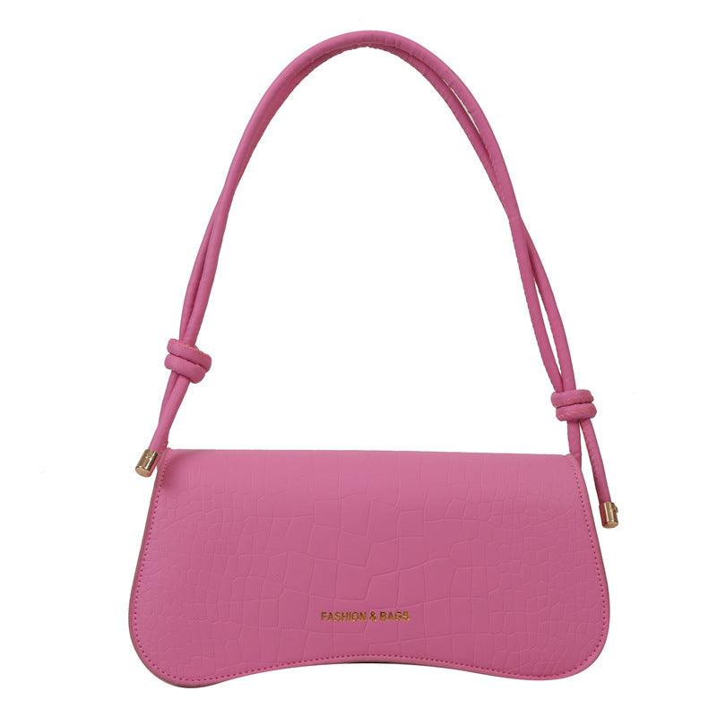 Solid Color PU Small Square Bag Shoulder Messenger Bag Handbag