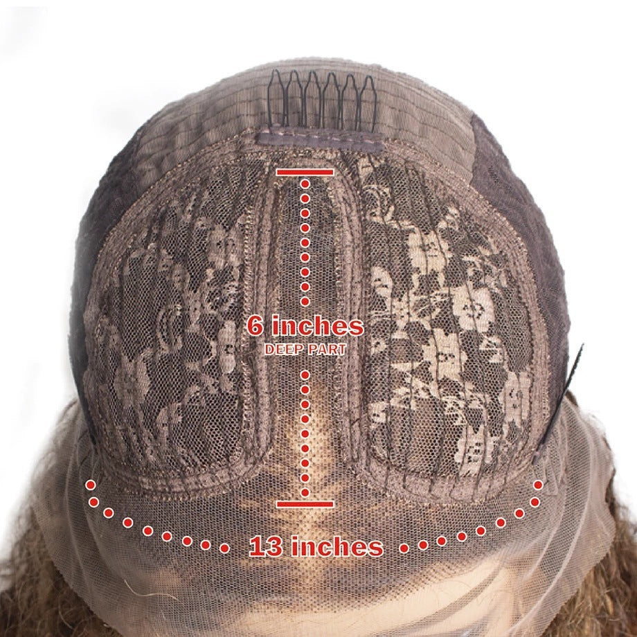 Medium and long curly fashion female big wave real human hair wig