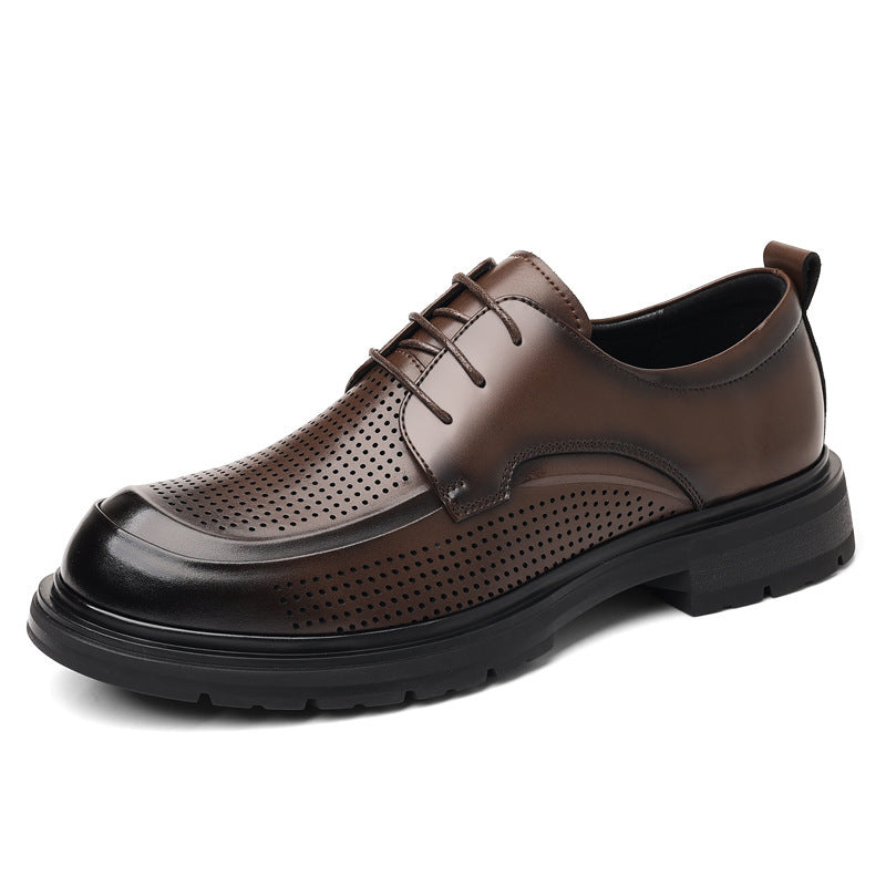 Hollow Leather Shoes Men&