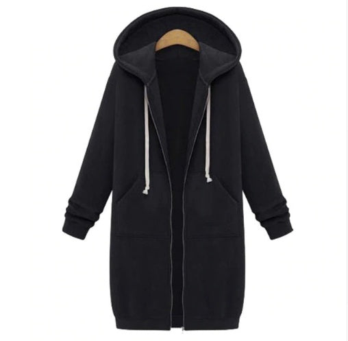 Hooded long-sleeved winter sweater women&