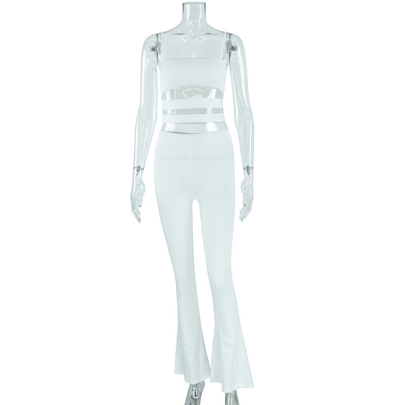 Body-hugging Suit Hollow Camisole Straight Simple