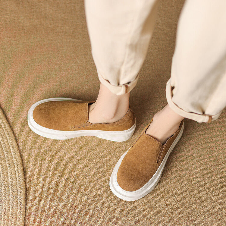 Casual Round Head Deep Mouth Pumps Muffin Bottom