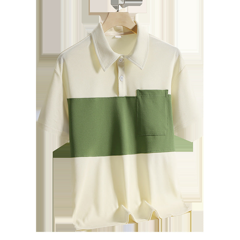 New Ice Silk Quick-drying Polo Shirt Men&