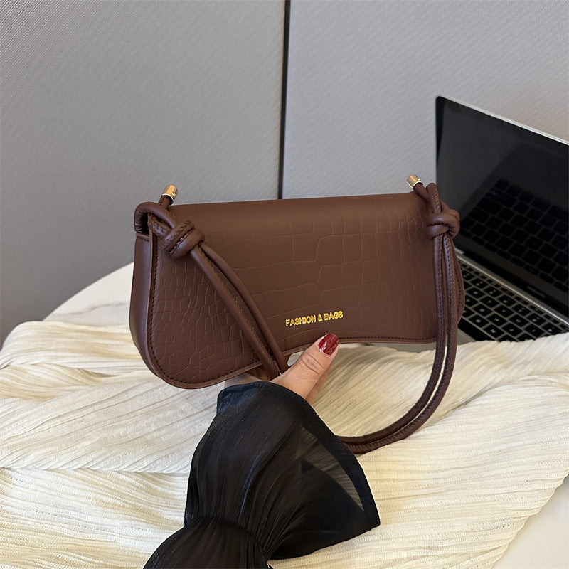 Solid Color PU Small Square Bag Shoulder Messenger Bag Handbag