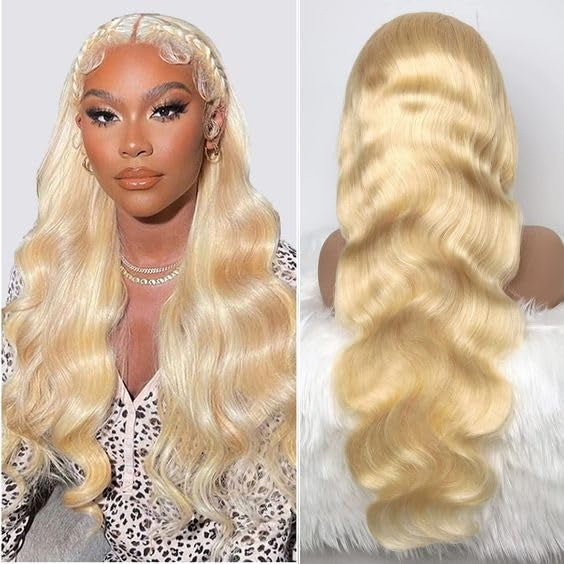 Former LACE Head Cap LACE FRONTAL WIG 13x4 Straight 613 BLONDE Straight Hair