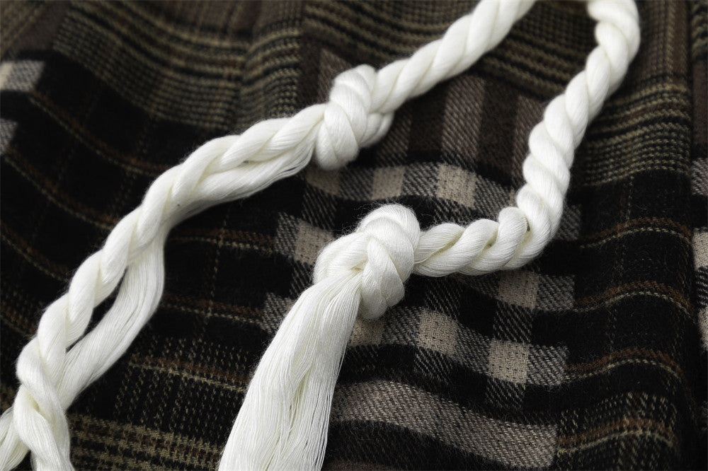 Fashion Plaid Casual Straight Trousers Men