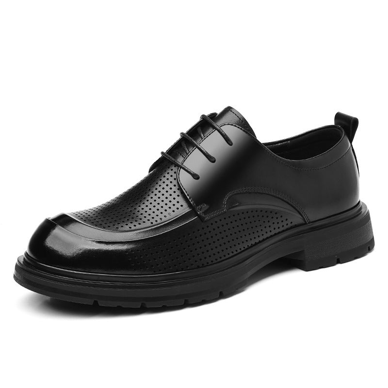 Hollow Leather Shoes Men&