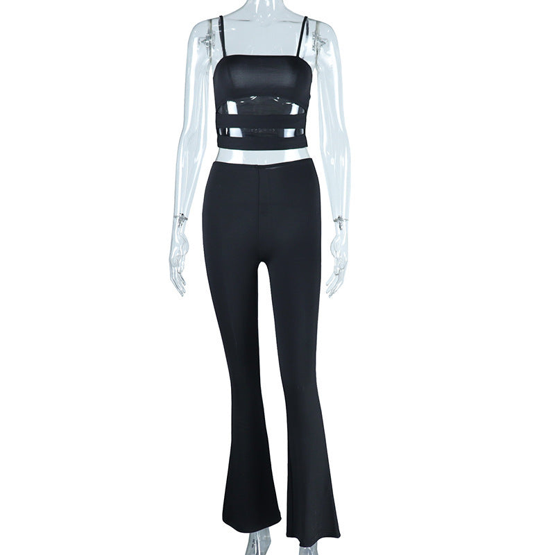 Body-hugging Suit Hollow Camisole Straight Simple