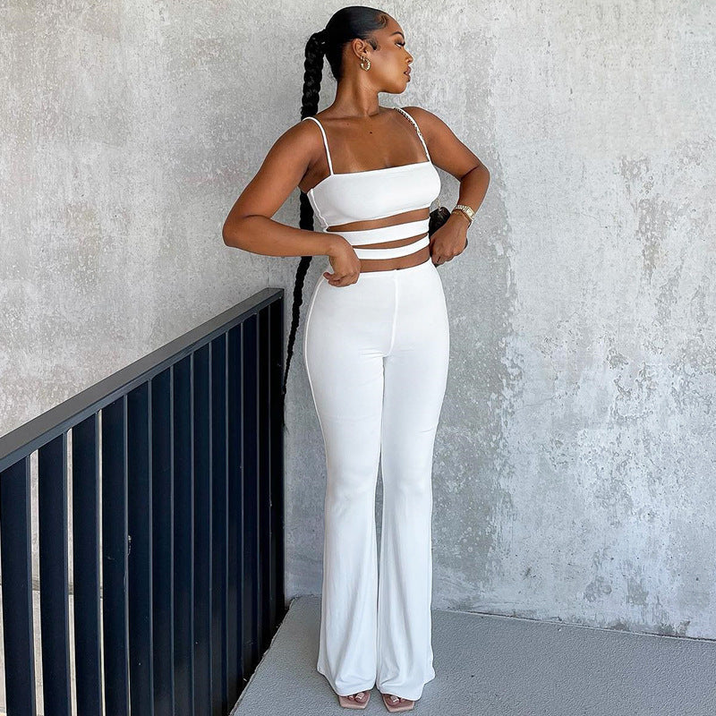 Body-hugging Suit Hollow Camisole Straight Simple