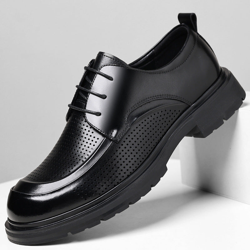 Hollow Leather Shoes Men&