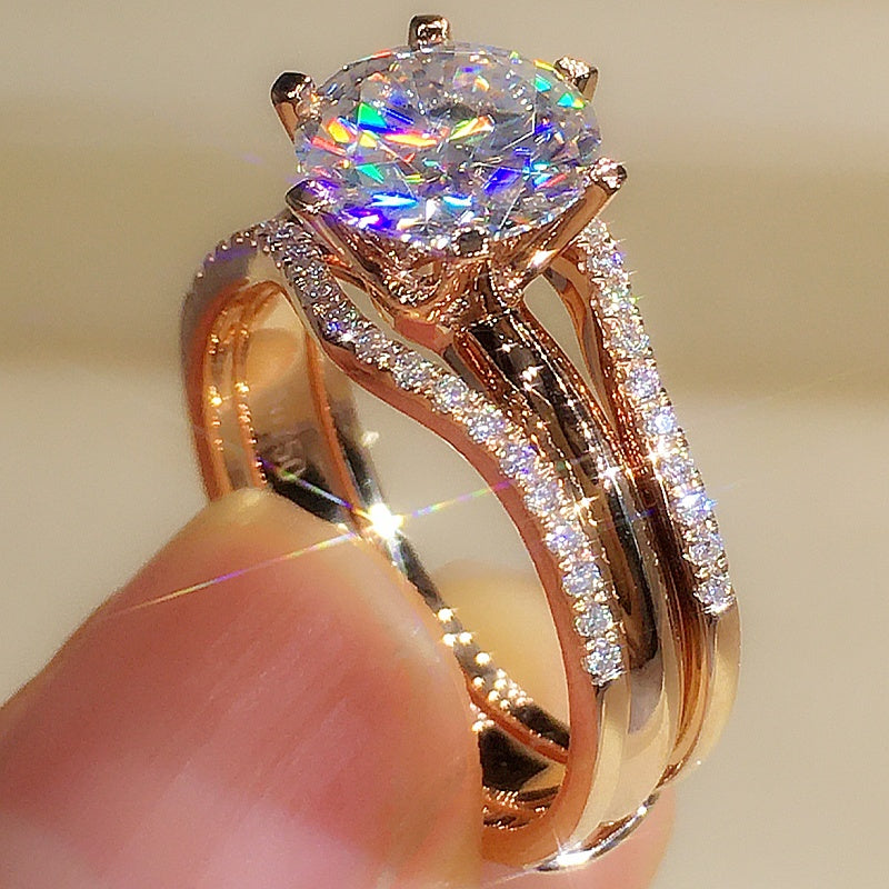 18K Gold Two-in-one Mosonite For Women&