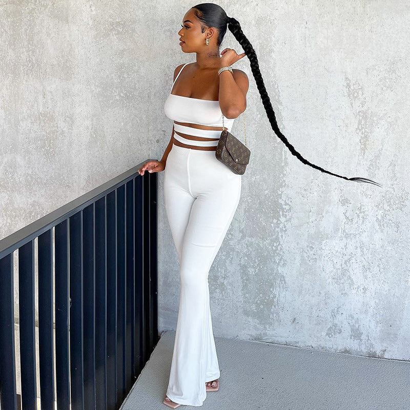 Body-hugging Suit Hollow Camisole Straight Simple