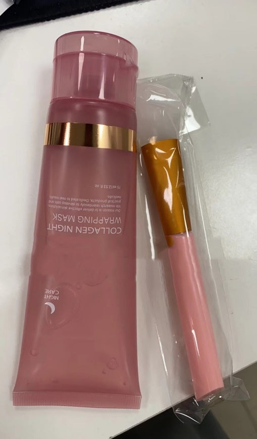 Face Night Mask Collagen Wrapping Mask Natural Ingredients Firming Elasticity &amp; Hydration Anti-wrinkle For Skin Care