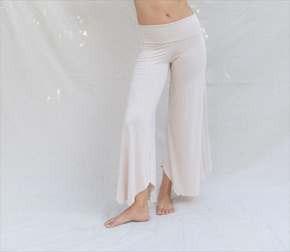 High Waist Irregular Casual Pants Yoga Cropped Pants
