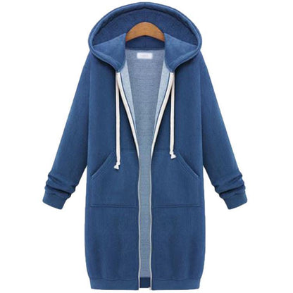 Hooded long-sleeved winter sweater women&