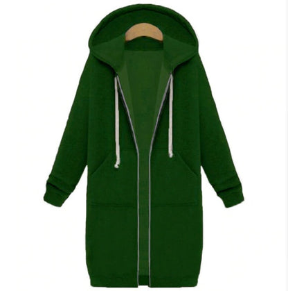 Hooded long-sleeved winter sweater women&