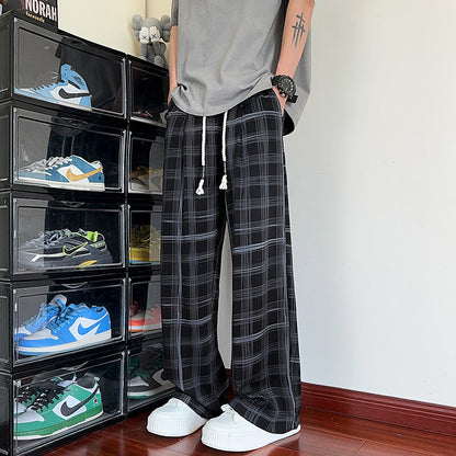 Plaid Ice Silk Men&