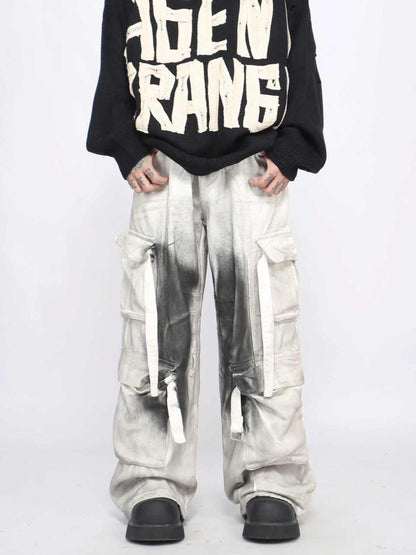 Splash Ink Multi-pocket Cargo Pants Men&