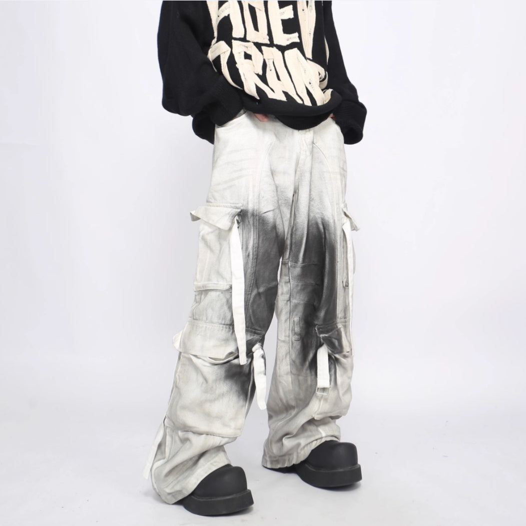 Splash Ink Multi-pocket Cargo Pants Men&