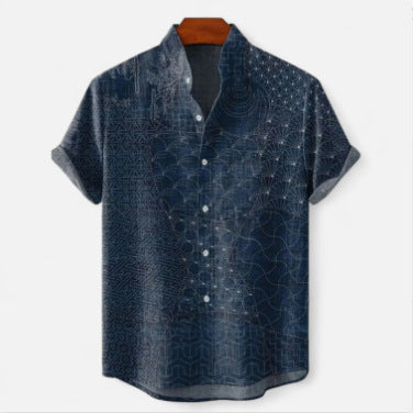 Digital 3D Short-sleeved Beach Sports Top
