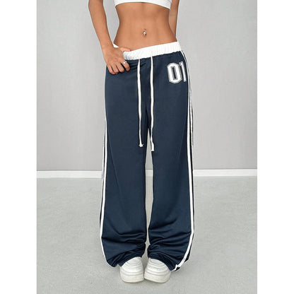 Loose Trendy Digital Printing Design Sense All-matching Long Pants