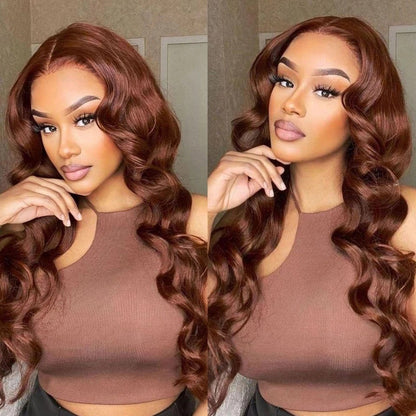 Front Lace Wavy Brown Lace Front Hair Human Wigs