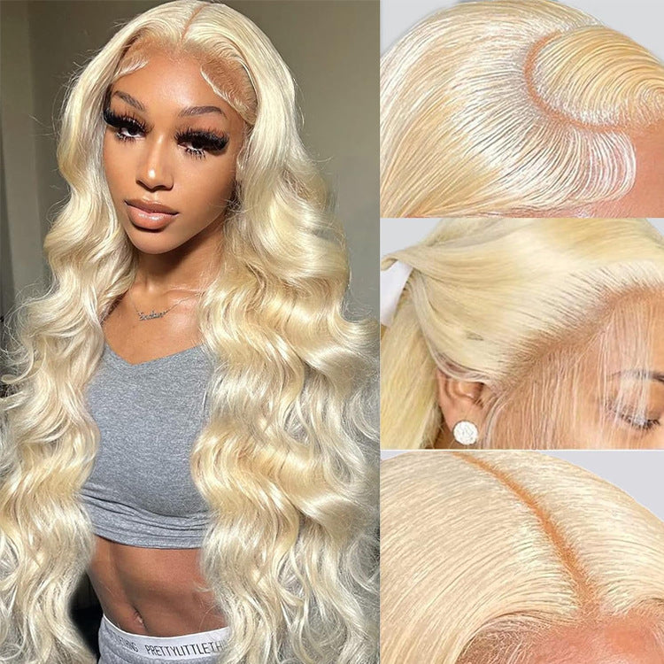 Former LACE Head Cap LACE FRONTAL WIG 13x4 Straight 613 BLONDE Straight Hair